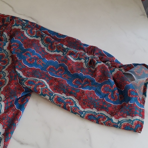 Urban Coco Bohemian Split V- Neck Tassle Tie Side Slit Swimsuit Cover-up Size XL - Picture 8 of 13